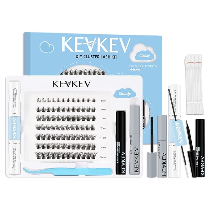 DIY Lash Extension Kit - Lash Clusters, Bond & Seal Overnighter, Sealer & Remover - DIY Eyelash Applicator