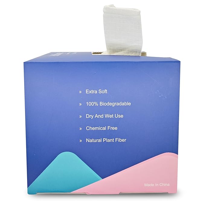Disposable Face Cloths Cleansing Towels Facial Towel Wet and Dry Face Towel Tissue Makeup Remover Wipse 10inch x 12inch (1 Box)