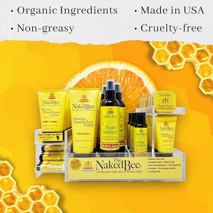 The Naked Bee Lavender and Beeswax Hand Cream (8 oz) Intensive Nourishing Cream for Smoother and Softer Hand - Unscented Deep Moisture and Repair for Dry Skin