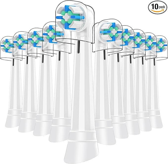 10pcs iO Replacement Heads Compatible with Oral B iO 2/3/4/5/6/7/8/9/10 Series Electric Toothbrush,IO Toothbrush Heads Compatible with Oral B iO,Medium-Hard bristles Care for Your Teeth,White