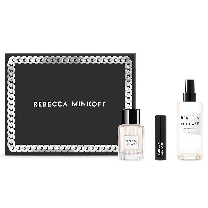 Rebecca Minkoff Amber Floral Scents - Perfumes for Women - Opens with Notes of Cardamom and Bergamot - 8.4oz Fragrance Mist, 3.4oz and 14ml EDP Spray - 3 pc Gift