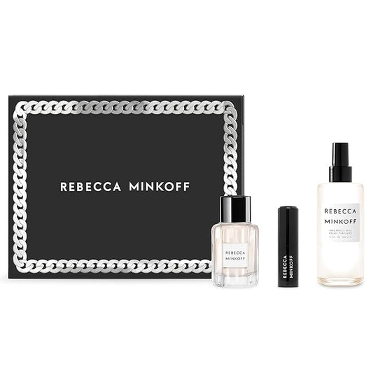 Rebecca Minkoff Amber Floral Scents - Perfumes for Women - Opens with Notes of Cardamom and Bergamot - 8.4oz Fragrance Mist, 3.4oz and 14ml EDP Spray - 3 pc Gift