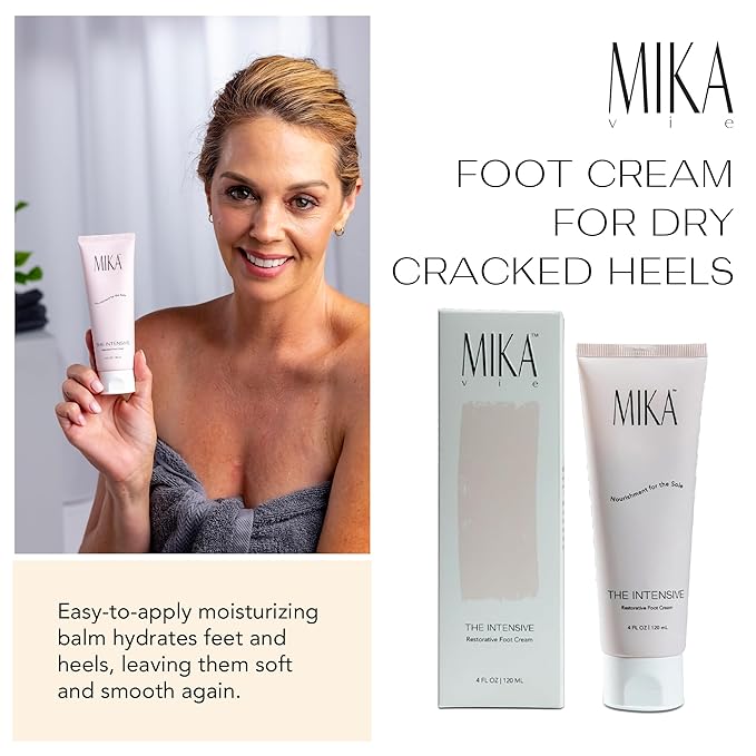 Foot Socks | Foot Cream for Dry Cracked Heels | Urea Cream & Foot Moisturizer| Cracked Heel Treatment | Naturally Scented, Paraben and Phthalate Free