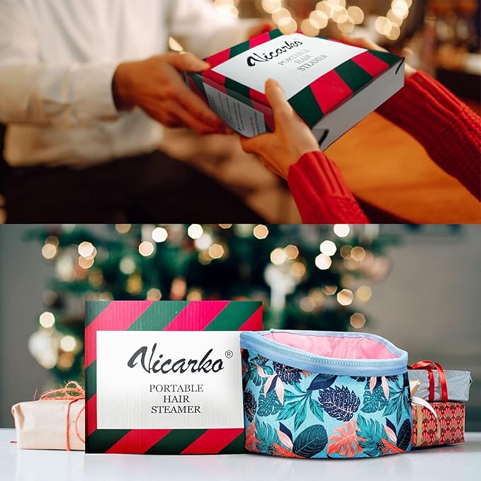 VICARKO Hair Steamer for Deep Conditioning, 10-Level Heats Up Quickly, 118” Power Cord, Heating Cap Hot Oil Treatment Heat, Electric Thermal Heated Steam Natural Black Hair, Hawaii Blue