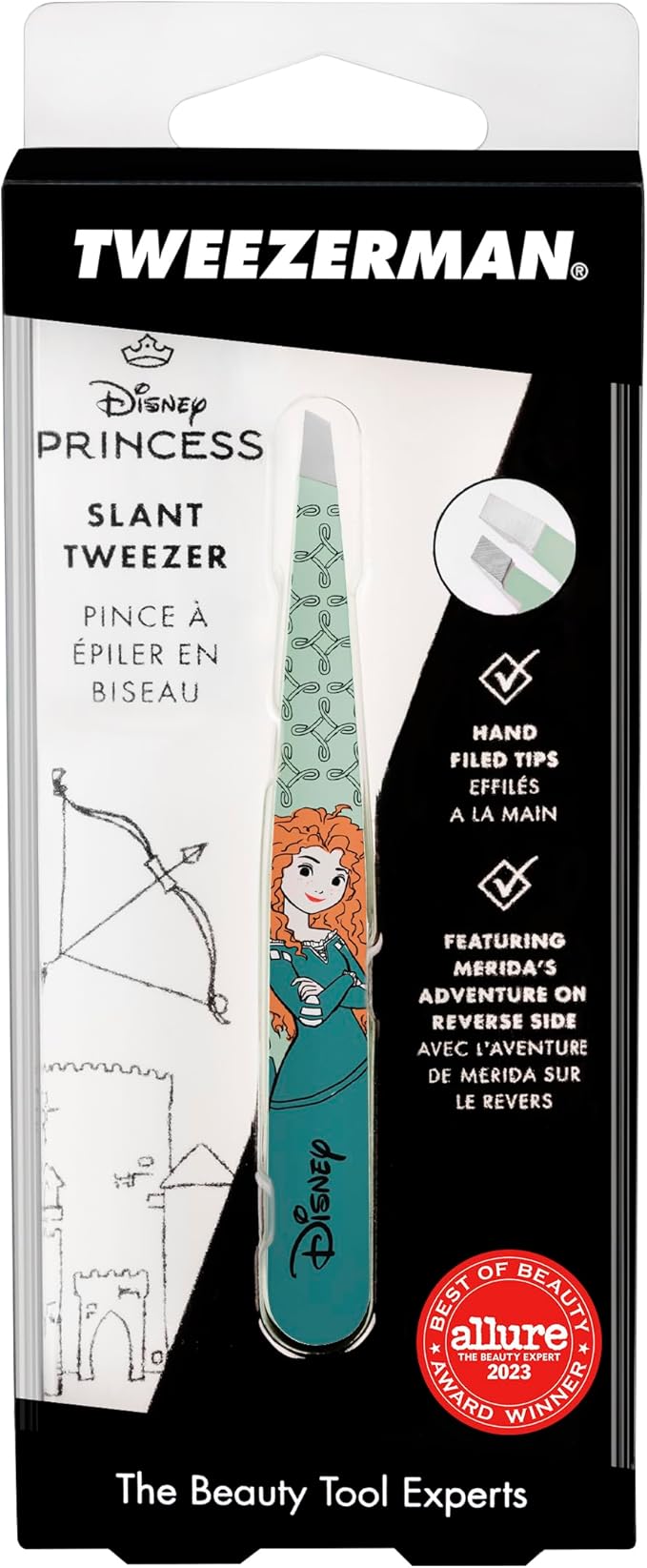 Tweezerman Merida Slant Tweezer - Eyebrow Tweezers for Women and Men