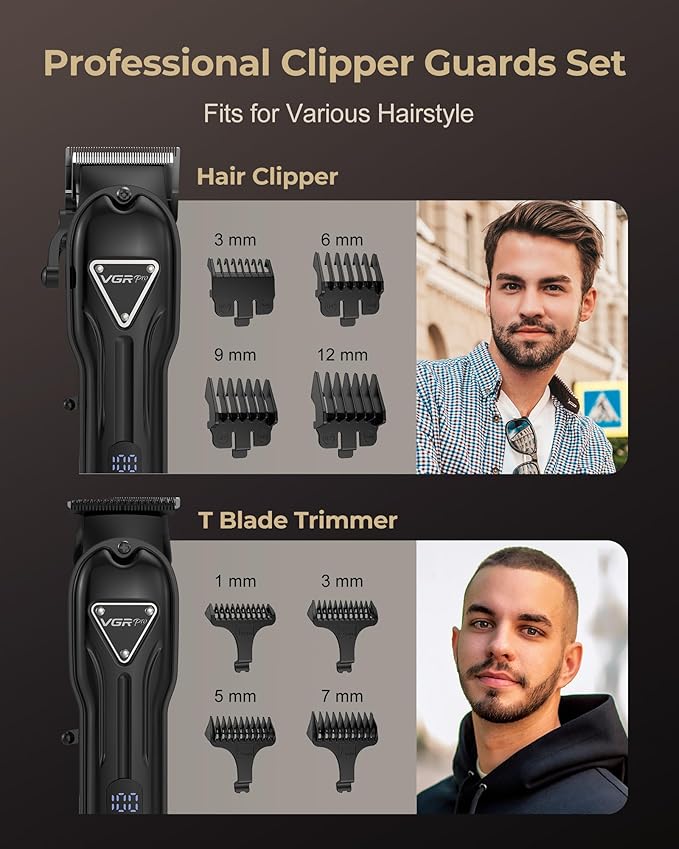 Hair Clippers for Men Professional, Cordless Clipper and Trimmer Set, Clippers for Hair Cutting Kit with Long Battery Life, Electric Hair Trimmer for Family Barber Kids Use