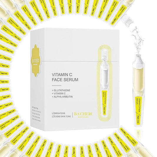 Brightening & Hydrating Face Serum with Vitamin C, Hyaluronic Acid, Glutathione, and Botanical Extracts,– Multi-Action Antioxidant, Barrier Repair & Anti-Aging Formula, 15 Pcs/Box Ampoules
