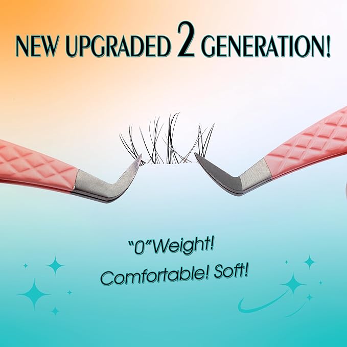 GEMERRY Lash Clusters with Bottom Lashes Natural Cluster Eyelash Extensions 11-14mm Cluster Lashes Wispy Lash Extension Clusters with 5-6mm Bottom Eyelashes DIY Eyelash Clusters for Self Use