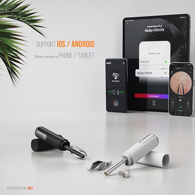 Blackhead Removal Tweezer with 1080p Camera, Ultimate Precision: Tweezer with Camera - Perfect for Delicate Tasks! - - Eyebrow Tweezer, White Hair Tweezer (White)