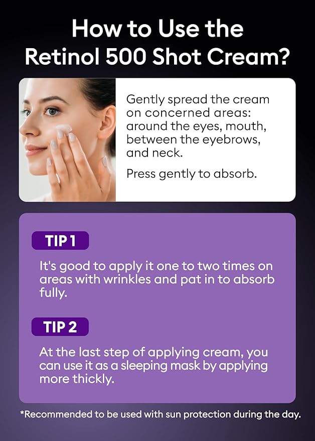 MISSHA Time Revolution Night Repair Retinol 500 Shot Cream 2.02 Fl oz - Advanced Korean Retinol Cream for Face, Skin Barrier Strengthening, Improved Elasticity & Radiance, Mother's Day gifts