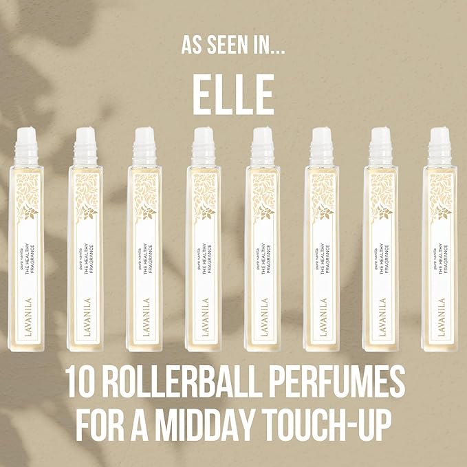 Lavanila Roller Perfume Set of 2, Includes Pure Vanilla + Vanilla Grapefruit - The Healthy Fragrance for Women, Clean and Natural