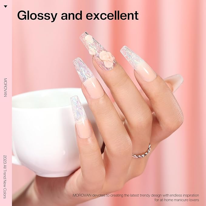 Morovan Acrylic Nail Kit for Beginners Everything: Professional Acrylic Nails Kit With Everything DIY Nail Starter Kit Acrylic Nail Set - For Women Girl Salon-Quality