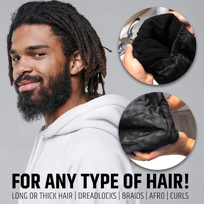 Black Shower Cap for Men