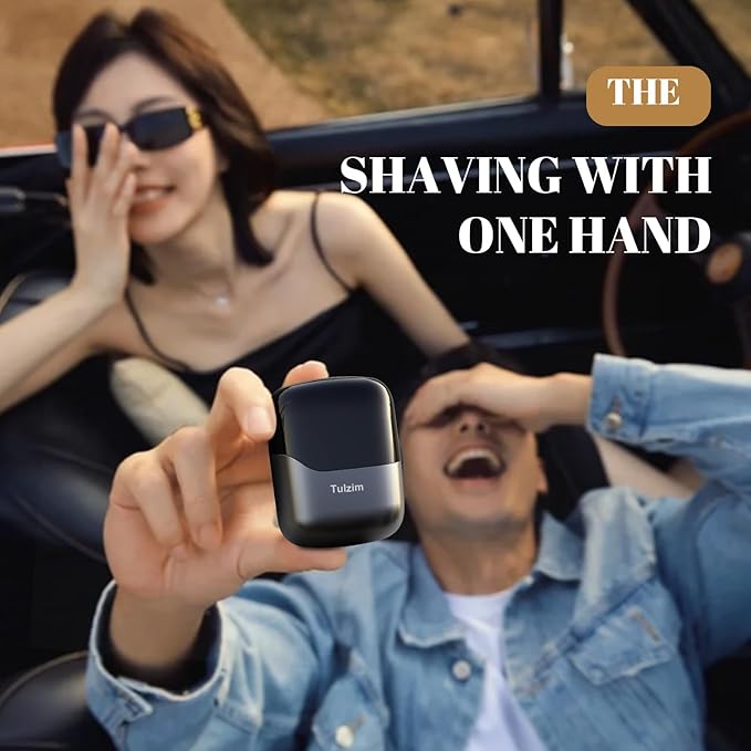 Electric Foil Shavers for Men, Upgraded Mini Electric Razor with LED Display, Compact Face Shaver with IPX7 Waterproof, Foil Shaver for Men with 3 Blade Heads Floating Head Wet/Dry USB Type C