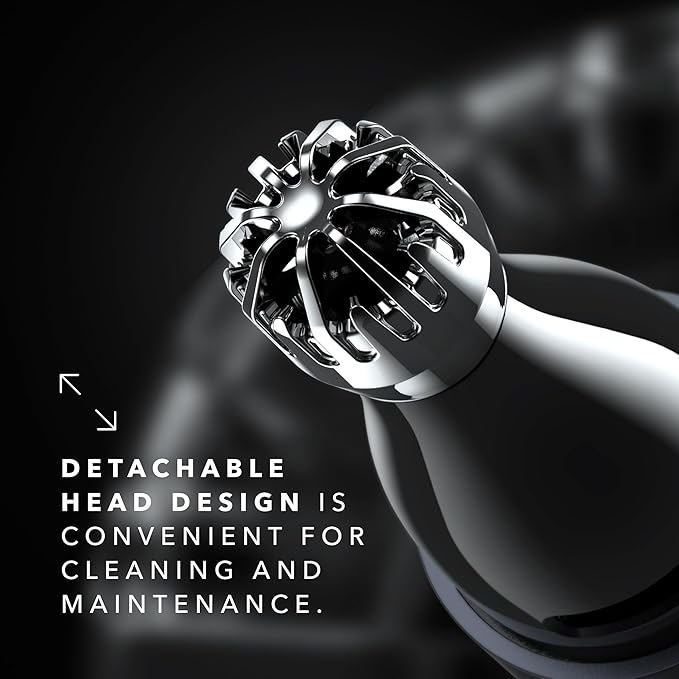Blade & Stone™ NS501M Nose & Ear Trimmer | Graphene-X™ Blade | High-Velocity, Low-Noise Motor | Patented Rotary Blade Design | Skin-Friendly, Tug-Free Performance, Detachable Head (Dark Night)
