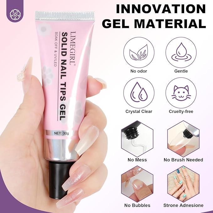 Gel X Nail Kit: All-in-1 Beginner Gel Nail Kit with Nail Drill Handheld UV Light 30g Solid Nail Glue Gel 504PCS Nail Tips Acrylic Nail Kit Home Salon DIY Nail Art Gel Kit Manicure Gift (Almond)