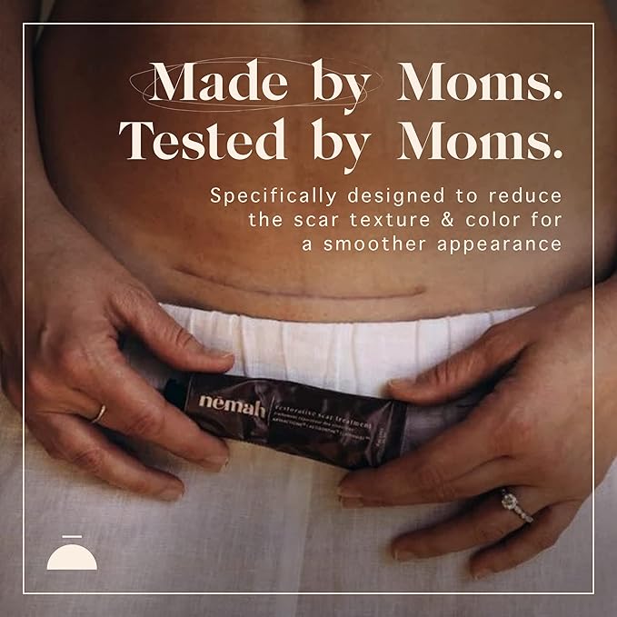 Nemah - Restorative Scar Treatment for C Section Recovery - C Section Scar Treatment for Postpartum - Reduces the Appearance of Scars from Acne - Vegan & Cruelty-Free - 1 oz.