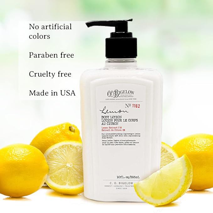 C.O. Bigelow Apothecary Duo - Lemon Hand Care, Hand Soap & Lotion Gift Set of Two - Skin Care for Dry Skin with Moisturizing Lotion & Liquid Hand Wash - 10fl oz Each