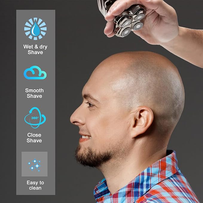 Pro 4 Shaver Replacement Heads for Gold PRO, Silver PRO, Platinum PRO, Butterfly Kiss PRO… Series Head Shavers, Floating 4 Heads for a Fast, Close and Smooth Shave.