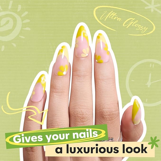 modelones Green Nail Polish, Spring Summer Easter Yellow White 6 Colors Quick Dry Nail Polish Set Mini Finger Long Lasting Fast Drying Manicure DIY Nail Art Home Salon Gift For Women Girls