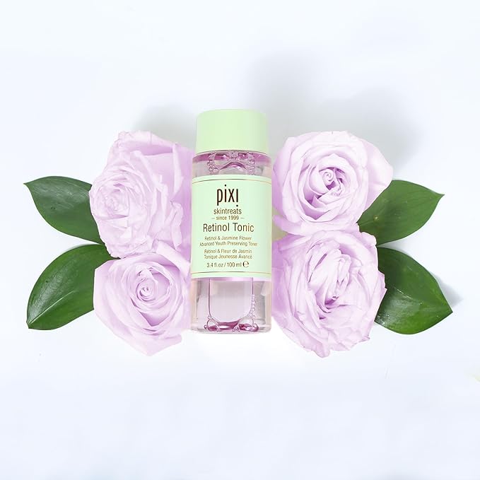 Pixi Retinol Tonic, Smoothing & Firming Facial Toner, Enhanced with Peptides to Boost Collagen Production, Alcohol-Free Daily Rejuvenating Toner, 100ml/ 3.4 fl oz
