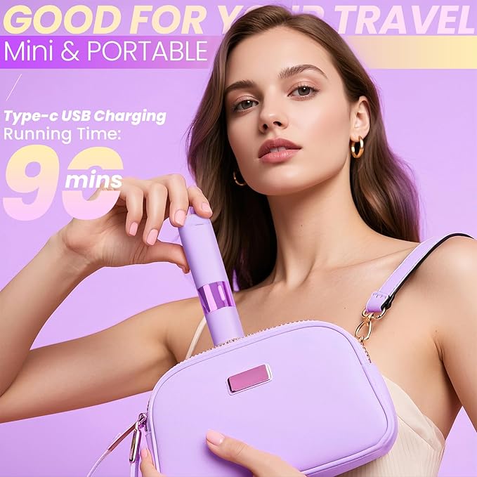 2025 New Bikini Trimmer for Women, 2-in-1 Waterproof Electric Dual Head Shaver (Purple)