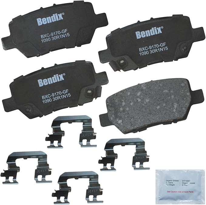 Bendix Priority1 CFC1090 Ceramic Rear Brake Pads for Acura RL 2012-2005