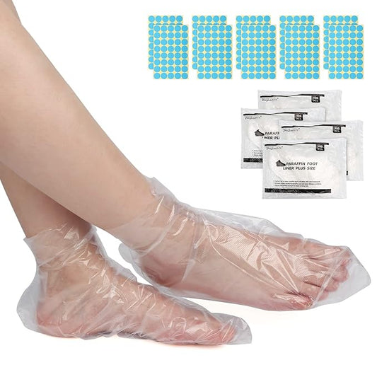 Segbeauty Paraffin Baths Liners for Foot, 400pcs Larger & Thicker Thermal Foot Covers, Plastic Paraffin Bath Socks Hot Wax thera-py Booties Bags for SPA Wax treat-ment Paraffin Wax Machine