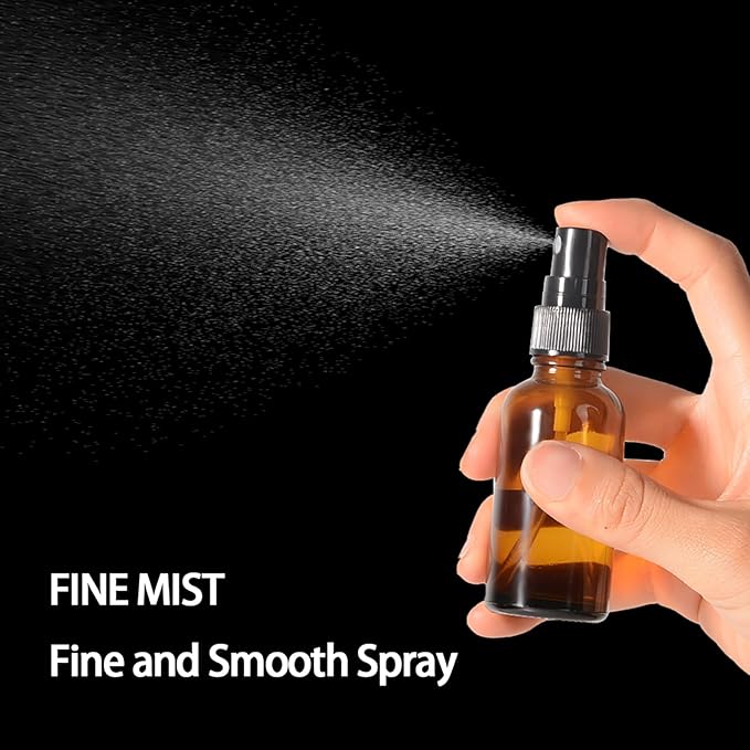 1oz Spray Bottles,Refillable Empty Glass Bottle with Small Fine Mist for Hair,Essential Oil,Plants, Cleaning Solutions(48 Pack)