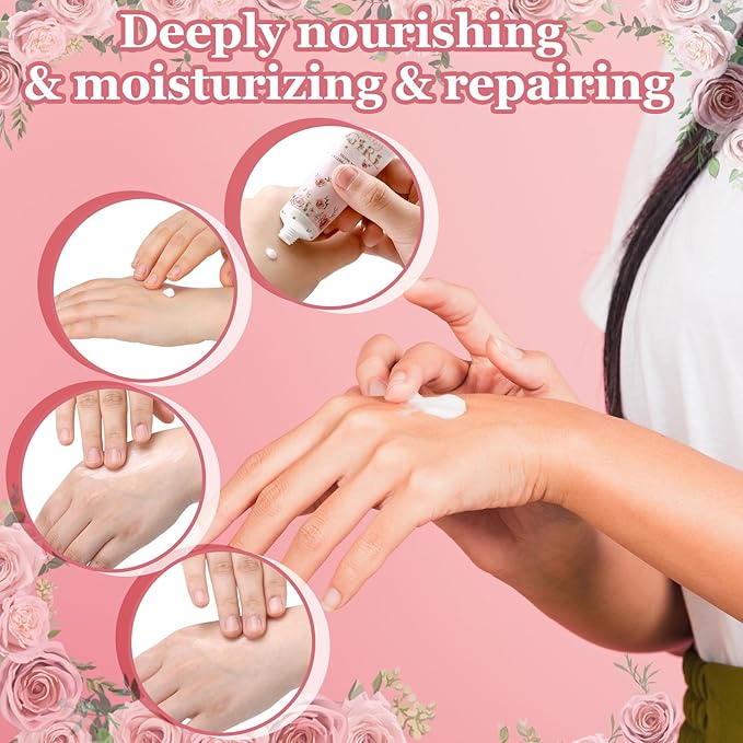 48 Sets Baby Shower Hand Cream Party Favors for Guests Gift Bulk Travel Size Hand Lotion Set for Baby Shower Wedding Christmas(Girl)