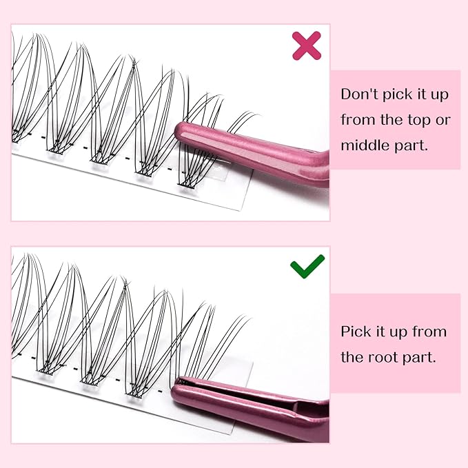 280 Individual Lashes - 10D, 20D, C, D Curl Mix - Wispy Bottom Lashes - DIY At Home