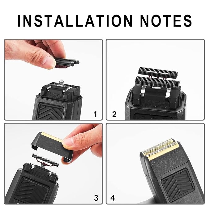 Professional 5 Star Series Finale Shaver Replacement Foil and Cutter Bar Assembly Compatible with wahl Shaver Foil 7043 for Wahl Professional 5-Star Series Shaver/Shaper #8061,2 Count