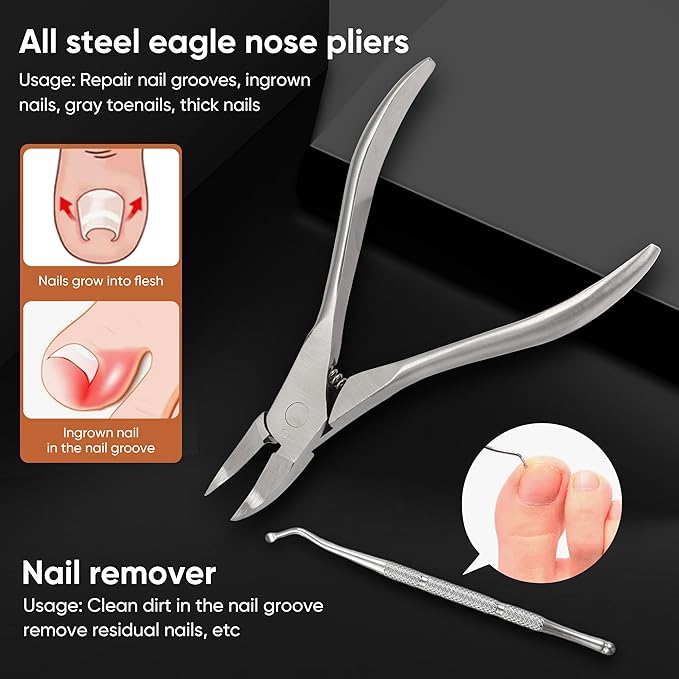 7 PCS Manicure Set,Pedicure Knife Set,Professional Pedicure Tool Toenail Grooming Kit, Pedicure Tool Kit,Top Notch Foot Blade, Sharp Toenail Clippers