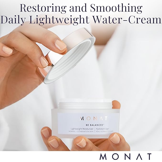 MONAT Be Balanced Lightweight Moisturizer - Restoring & Smoothing Hydrating Face Moisturizer with Hyaluronic Acid. Light Moisturizer Face Cream for Daily Skincare Routine - Net Wt. 45 ml / 1.52 fl oz