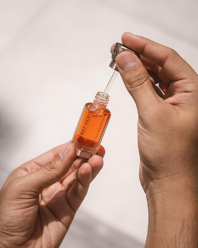 Swiss Arabian Secret Oud - Luxury Products From Dubai - Long Lasting And Addictive Personal Perfume Oil Fragrance - Seductive Signature Aroma - 0.4 Oz