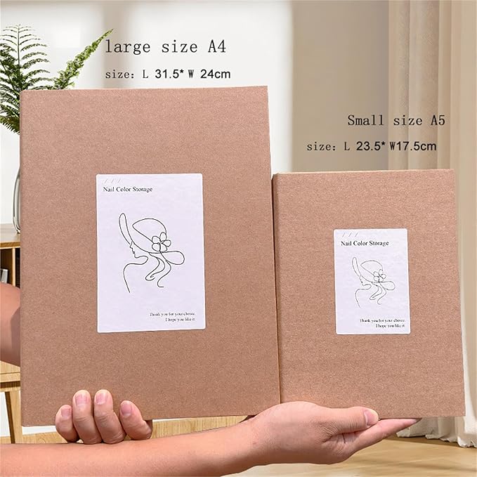 Acycoin2A 357 Extra Large Press on Organizer Nail Storage and Display Binder Book Loose-Leaf Nail Color Sample Exhibition Album with Nail Tape and Nail Tips