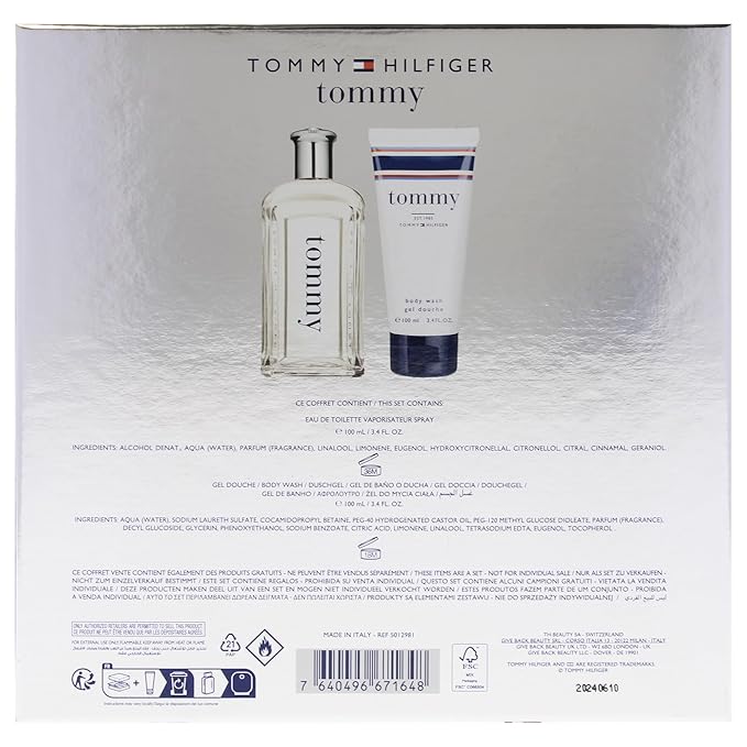 Tommy by Tommy Hilfiger for Men - 2 Pc Gift Set 3.4oz EDT Spray, 3.4oz Body Wash