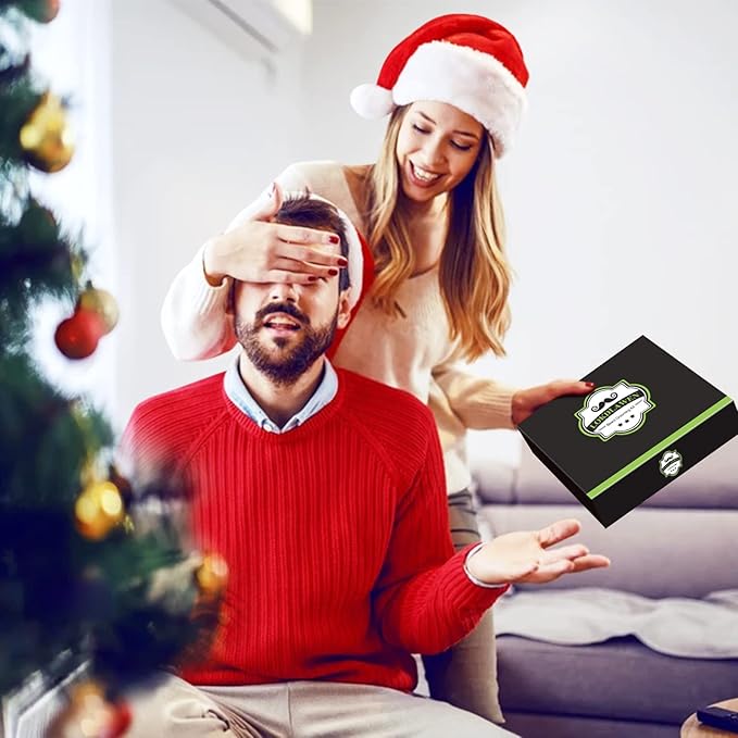 Beard Kit for Men with Beard Wash, Beard Conditioner, Beard Oil, Beard Balm, Brush, Comb, Scissors, Storage Bag, Gifts for Men Dad Husband Boyfriend