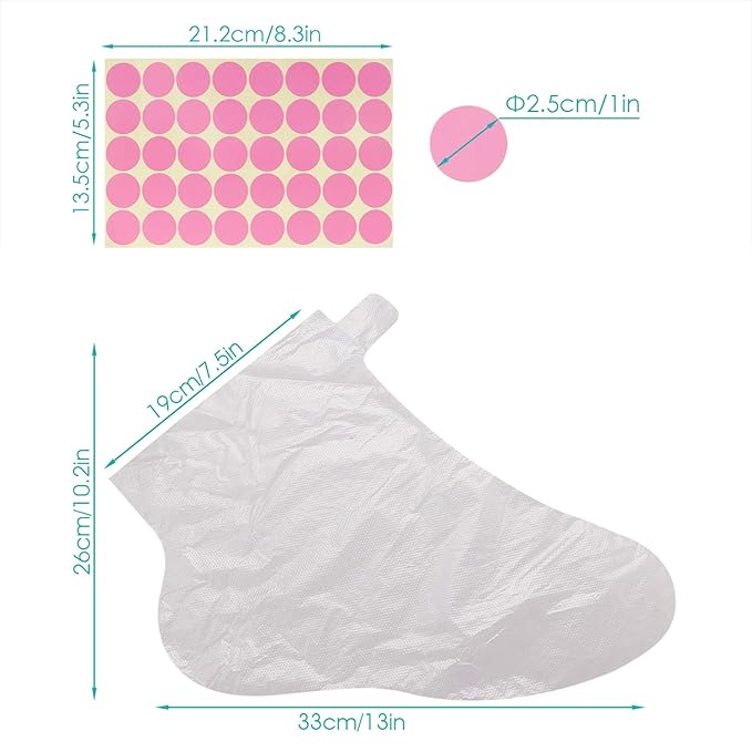 Segbeauty Paraffin Wax Liners for Foot, 400 Counts Larger & Thicker Plastic Foot Bags, Paraffin Bath Mitts Hot Wax thera-py Booties Sock Covers for Foot Spa Wax treat-ment Paraffin Wax Machine