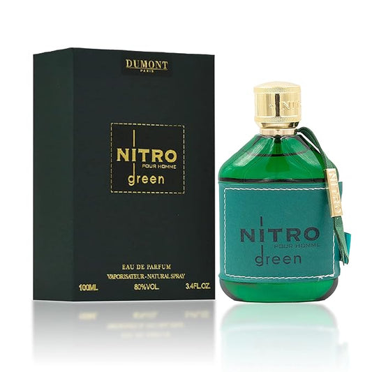Nitro Green - Eau De Parfum - 3.4oz - Luxury Perfume for Men - Woody, Floral, Fruity & Masculine Fragrance - Long Lasting Cologne Mist & Body Spray - for Him