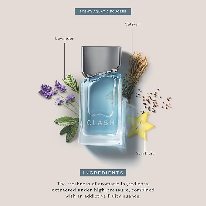 O Boticário Clash Eau de Toilette for Men, Striking Freshness Forged Under Pressure, 3.2 Ounce (100 ml)