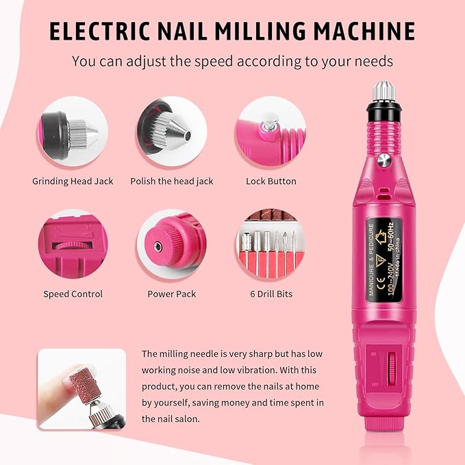 89Pcs Gel Nail Polish Kit with UV Light and Nail Drill Starter Kit- 32 Colors Nail Polish 4Pcs Top Base Coat and 15Pcs Nail Brush All in One Manicure Kit for Beginners DIY at Home Gifts for Women