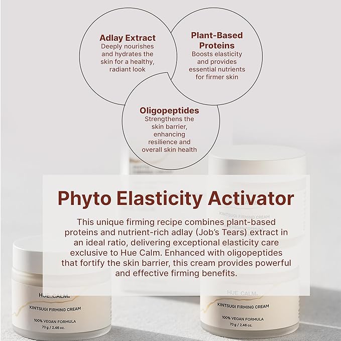 Kintsugi Firming Cream – Vegan Korean Skincare for Hydration, Wrinkle Care, and Firming | Peptides, Centella & Hyaluronic Acid for Radiant Skin