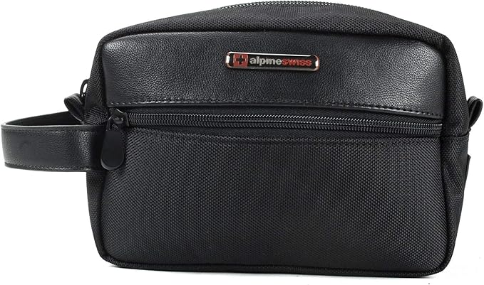 Alpine Swiss Hudson Travel Toiletry Bag Shaving Dopp Kit Case