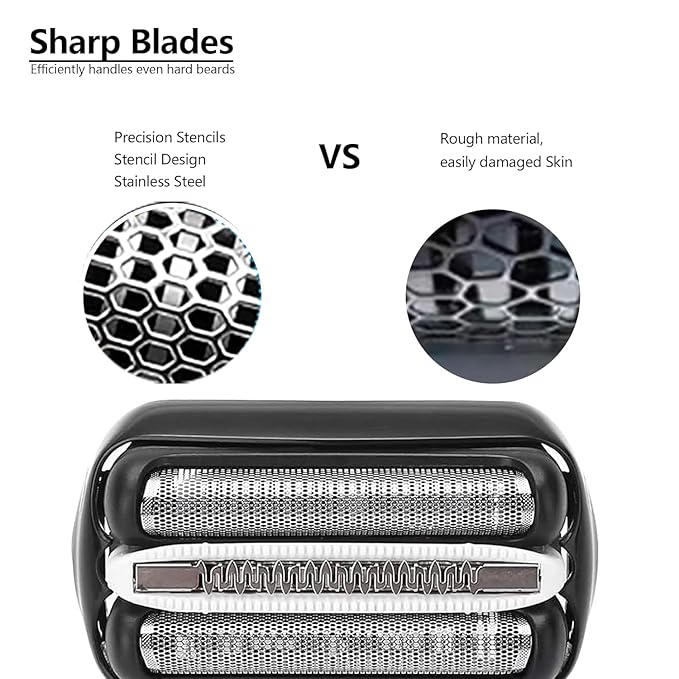 32B Replacement Shaver Heads Compatible with Series 3 Wet and Dry Replacement Head,32B Foil & Cutter Razor Head Electric Shaver 3040s 3010s 310s 3000s 3050cc 3080s 390cc