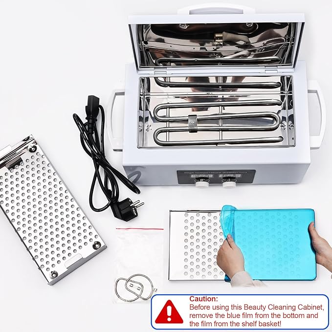 New Generation 2.5L High Temperature Metal Tool Cleaner Box, 300W Dry Heat Cleaner, 230°C Nail Tool Cleaner with LED Temperature Display and 120 Minute Timer for Cosmetic Dental Metal Tools
