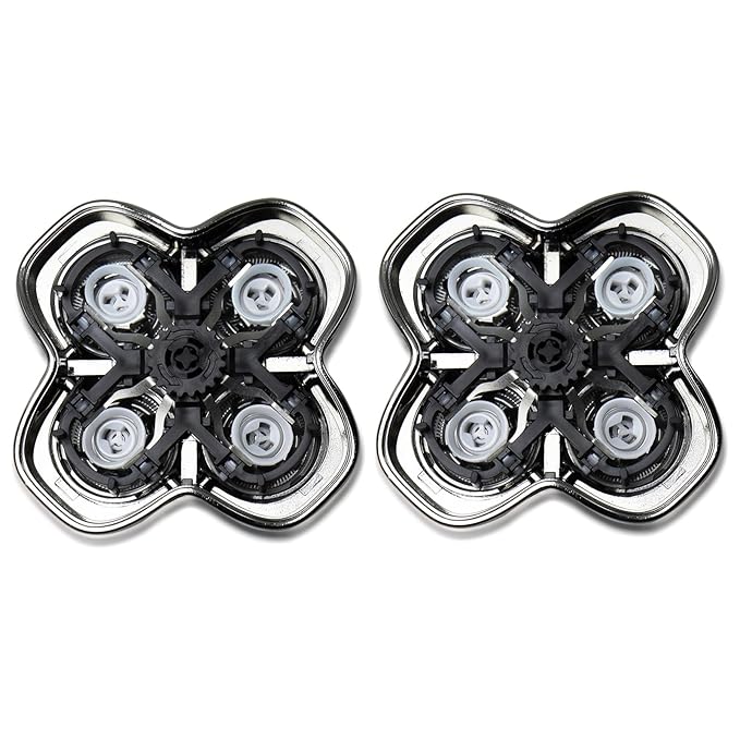 2Pack Pro 4 Shaver Replacement Heads for Pitbulls Gold PRO, Silver PRO, Platinum PRO, Butterfly Kiss PRO Head Shavers, Floating 4 Heads for a Fast, Close and Smooth Shave.