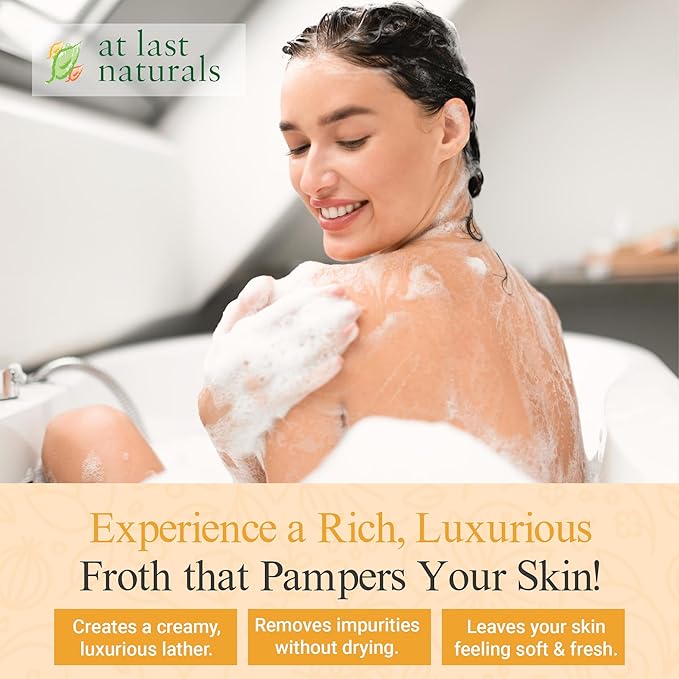 At Last Naturals MSM Soap Bar Body Soap for Women Fine Line and Wrinkle Reduction Herbal Moisturizer with Aloe Vera Vitamin E and Essential Oils Deep Cleansing for Sensitive Skin 3 Ounce (Pack of 1)