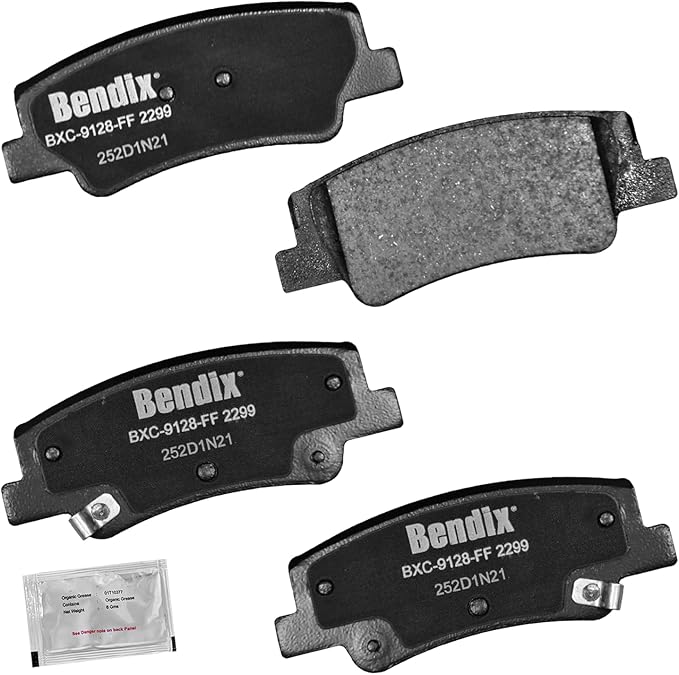 Bendix Priority1 CFC2299 Ceramic Rear Brake Pads for Hyundai Sonata 2024-2020, Tucson 2024-2022, Kia K5 2023-2021