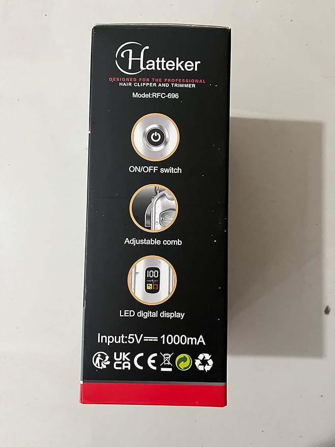 Hatteker Hair Clipper for Men IPX7 Waterproof Cordless Barber Clipper for Hair Cutting Kit with T-Blade Trimmer Beard Trimmer Kids Clipper Professional USB Rechargeable